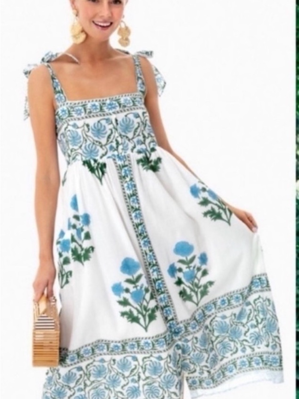 Juliet Dunn Poppy tie shoulder dress block print 1 small brand new $475